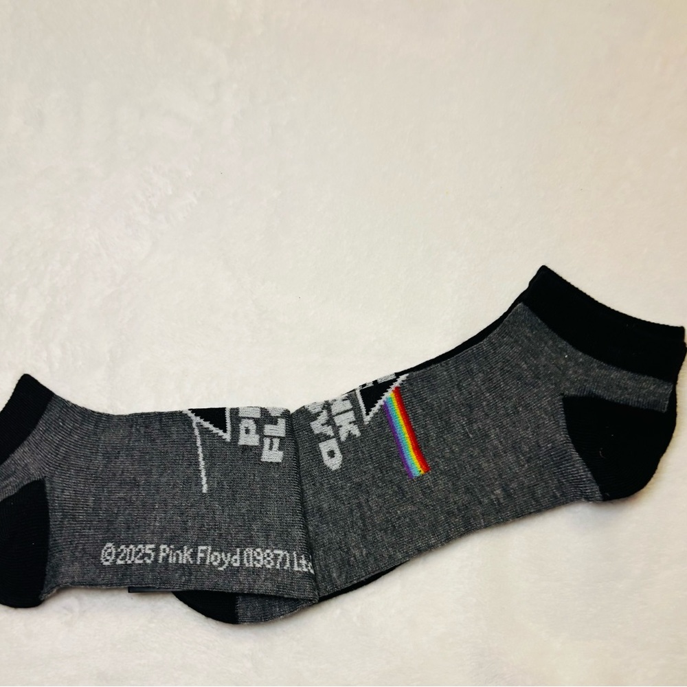 Pink Floyd Gray and Black Ankle Socks NWT - Picture 3 of 4